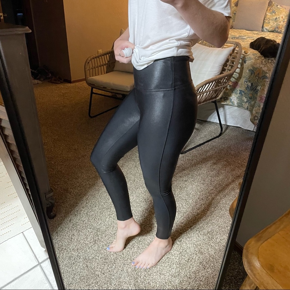 Spanx Leather Look Leggings